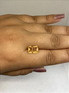 Topázio Imperial Facetado Retangular Furado 8x11mm