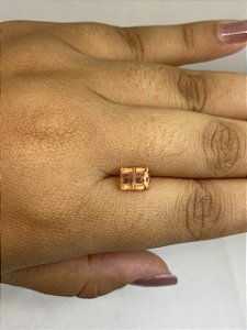 Topázio Imperial Facetado Retangular Furado 6,1 x 8,1mm