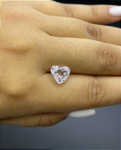 Kunzita Facetada Coração 9X10mm