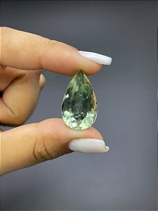 Prasiolita Facetada Gota 15,1 x 25,6 mm