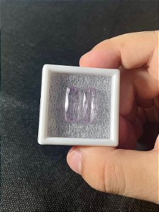 Kunzita retangular  7,5X18,5mm par