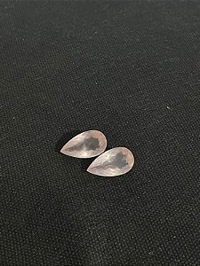 Quartzo Rosa Gota Par 23X13 mm