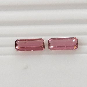 Turmalina Rosa Retangular Par 4,5 x 11 mm