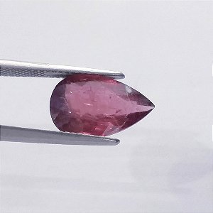 Turmalina Rubelita Gota Facetada  9 x 14 mm
