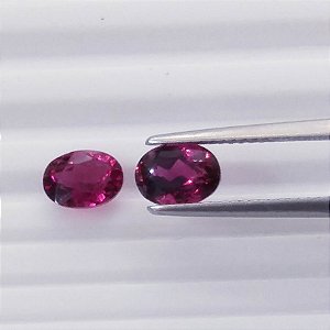 Turmalina Rubelita Oval Par 5x7 mm