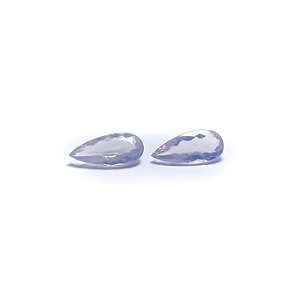 Ametista Gota Facetada Lavanda 11,5x25mm