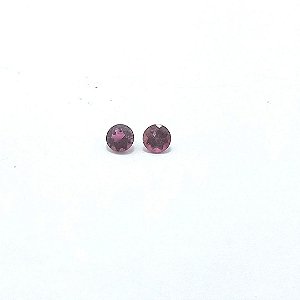 Turmalina Rosa Facetada Redonda Par 5 mm