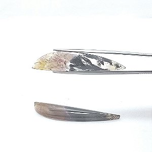 Quartzo Ametista Cacoxenita Encurvada Par 10 x 52,3 mm