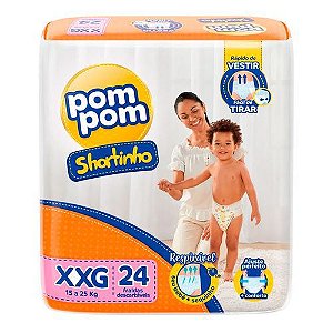 Fralda Pom Pom Shortinho XXG 24 Unidades