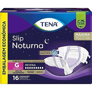 Fralda Tena Slip Noturna Tam G c/ 16 unid