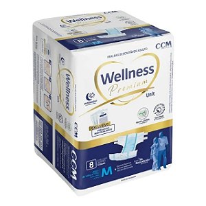 Fralda Geriátrica Wellness Tam M - 8 unid.