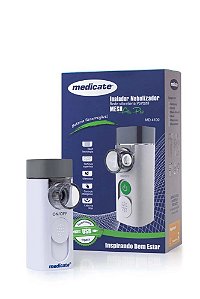 Inalador nebulizador portátil Mesh Air Pro com bateria recarregável MD4100 Medicate