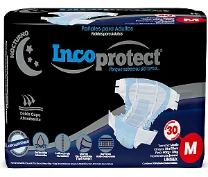 Fralda Incoprotect Tam M Pacote com 30 Unidades