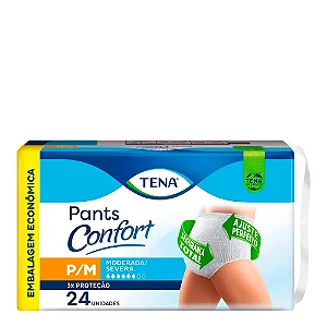 TENA PANTS CONFORT TAMANHO P/M - 24 UNIDADES