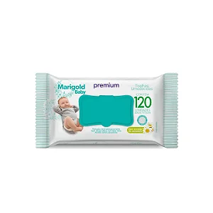 Toalha Umedecida Marigold Baby Premium camomila 120 unid
