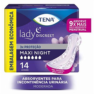 Tena Lady Discreet MAXI NIGHT - 14 Unidades