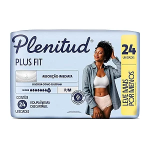 Roupa Íntima Plenitud PLUS FIT P/M - 24 Unidades