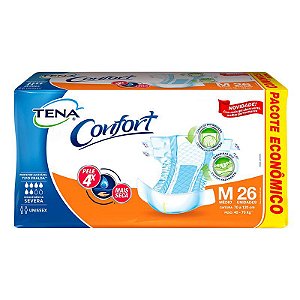 Fralda Geriátrica Tena Confort - Tamanho M - 26 Unidades