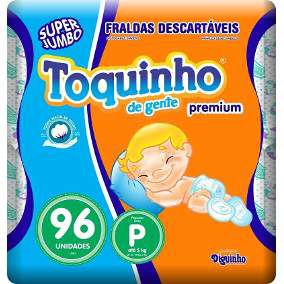 Fralda Toquinho Premium Tamanho P Com 96 unidades