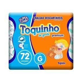 Fralda Toquinho Premium Tamanho G Com 72 unidades