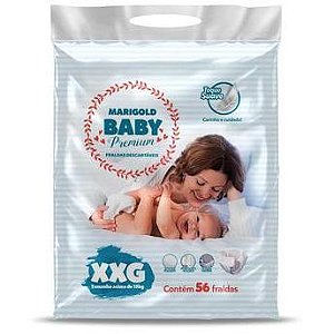 Fralda Marigold Baby Premium - Tamanho - XXG - 56 unidades
