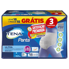 Fralda TENA Pants Derma Care - Roupa Íntima Descartável - Tamanho G/EG - 16 unidades