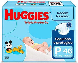 Fralda Huggies Turma da Mônica Tripla Proteção Tamanho P - 46 unidades