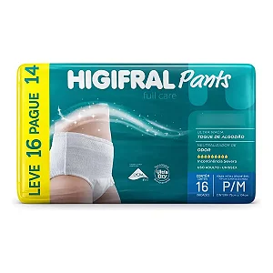 Fralda Higifral Pants Tamanho P/M - 16 unidades