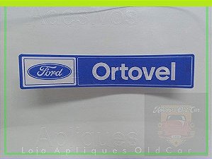 Adesivo Concessionária Ford - Ortovel (reverso - Colagem Interna no Vidro)