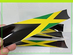 Adesivo Faixa Bandeira Jamaica 5x30cm - Adesivo Decorativo Lataria Automotiva, Moto, Armário, Pasta