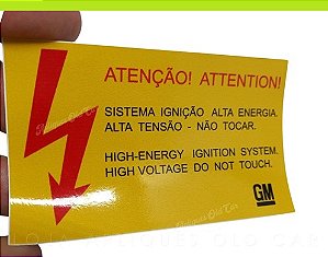 ADESIVO SISTEMA IGNIÇÃO DE ALTA ENERGIA - LINHA GM