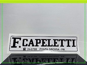 Adesivo Concessionária Gm - F. Capeletti - (externo - Colagem na Lataria)