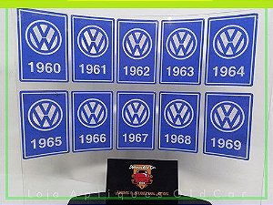 Adesivo Ano de Fabricação Volkswagen - Catálogo 1 -  (1960 a 1969)