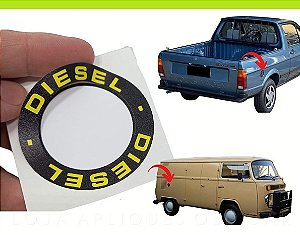 ADESIVO DIESEL TAMPA DO TANQUE KOMBI E SAVEIRO / INDICAÇÃO COMBUSTÍVEL