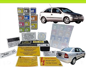 KIT ADESIVOS ASTRA 1999 A 2003 / HATCH E SEDAN / SELOS CAPO, FRENTE, VIDROS E LATARIA