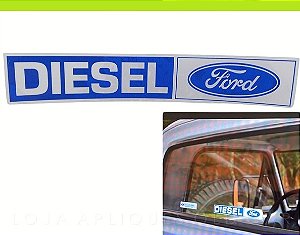 ADESIVO DIESEL FORD F100 e F1000 / PADRÃO DE ÉPOCA COLAGEM INTERNA NO VIDRO