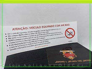 Adesivo Airbag Quebra Sol S10 Pitbull / Selo Informativo Veículo Equipado Com Airbag