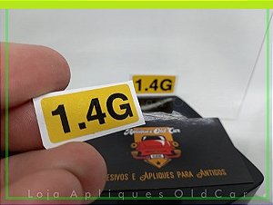 Adesivo 1.4g - Capa Correia Chevette - Adesivo Identificação do Motor 1.4 a Gasolina