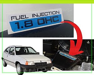 Adesivo Fuel Injection 1.8 Ohc / Adesivo do Filtro de ar / Kadett, Ipanema, Monza