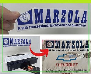 Adesivo Decorativo de Época Concessionária Chevrolet Marzola