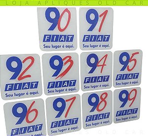 ADESIVO FIAT SEU LUGAR É AQUI / DECORATIVO DE ÉPOCA CAMPANHA FIAT DÉCADA DE 90