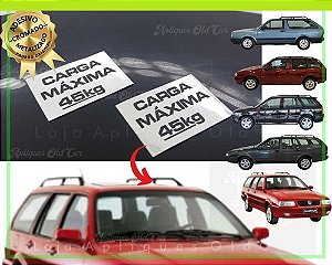 Adesivos Carga Máxima 45kg / Selos do Bagageiro Linha Volkswagen