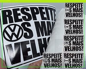 Adesivo Respeite os Mais Velhos / Vw, Gm, Ford, Fiat, Dodge