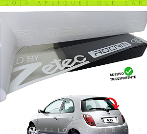 ADESIVO POWERED BY ZETEC ROCAM / FORD KÁ 1.0 E 1.6XR / COLAGEM INTERNA