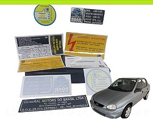 Adesivos Corsa Classic / Kit Completo de Selos Informativos