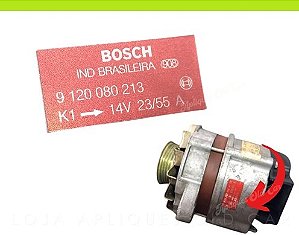 ADESIVO ALTERNADOR BOSCH  FIAT TEMPRA, TEMPRA SW /  SELO BOSCH 9 120 080 213 / ADESIVO METALIZADO