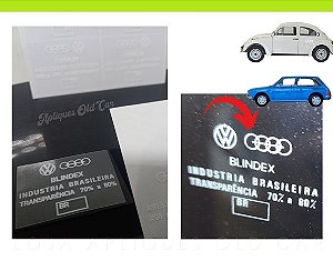 SELOS DECALQUES VIDROS VOLKSWAGEN BLINDEX - TRANSPARÊNCIA 70% A 80% / LINHA VOLKS