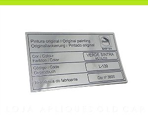 ADESIVO VERDE SINTRA MET. L-139 GLASURIT / COR PINTURA LINHA FORD / SELO DA LATARIA