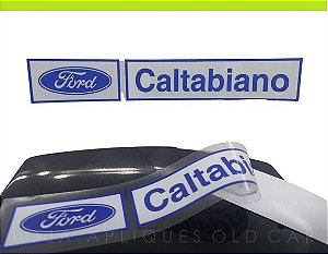 ADESIVO CONCESSIONÁRIA FORD CALTABIANO / ADESIVO DECORATIVO DE ÉPOCA