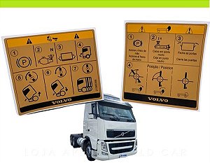 ADESIVOS CABINE CAMINHÃO VOLVO FH SÉRIE 400 / INSTRUÇÕES DE LEVANTAMENTO DA CABINE / 2004 A 2014